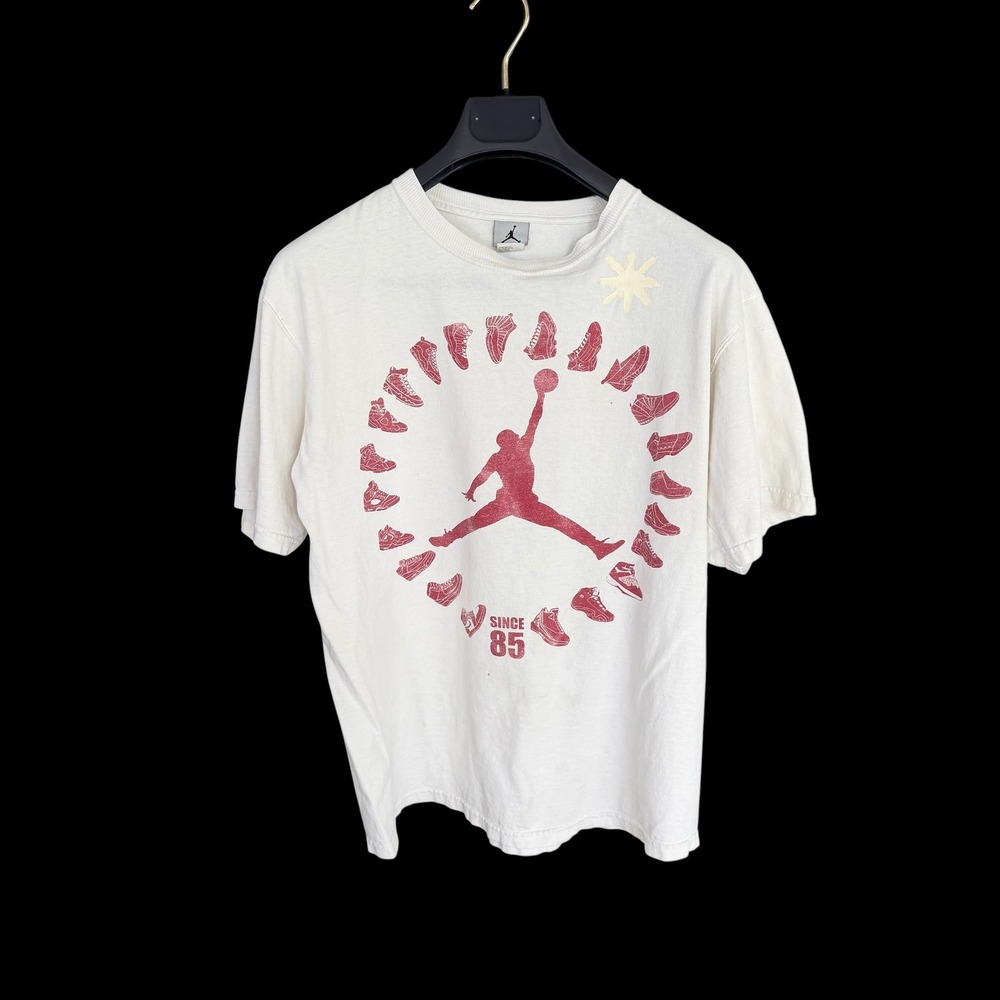 90's‎ Jordan Brand XL White Since 85 Jumpman Sneaker T-Shirt Short Sleeve
